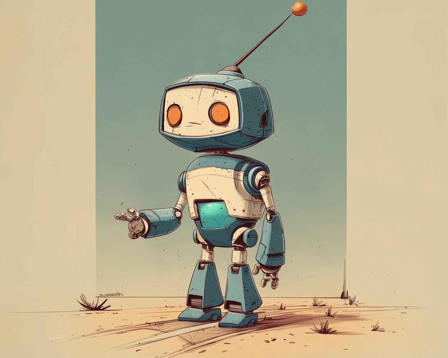 The robot at a crossroads, weighing the route forward.